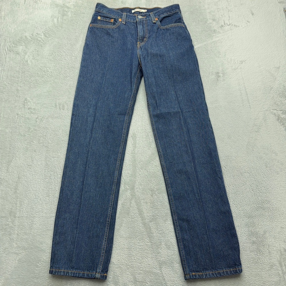 Levis Jeans Women 26 Blue Low Pro Straight Dark Wash Denim A0964-0038